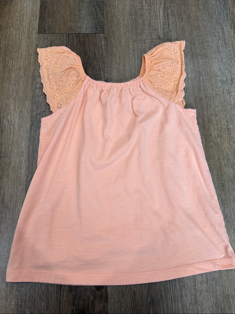 Cat&Jack,Kid’s Peach Eyelet Flutter Sleeve Top